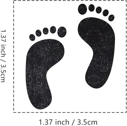 Footprint Rubber Stamp, 1-1/3 Medium Stamp for Scrapbooking Card Making Crafting