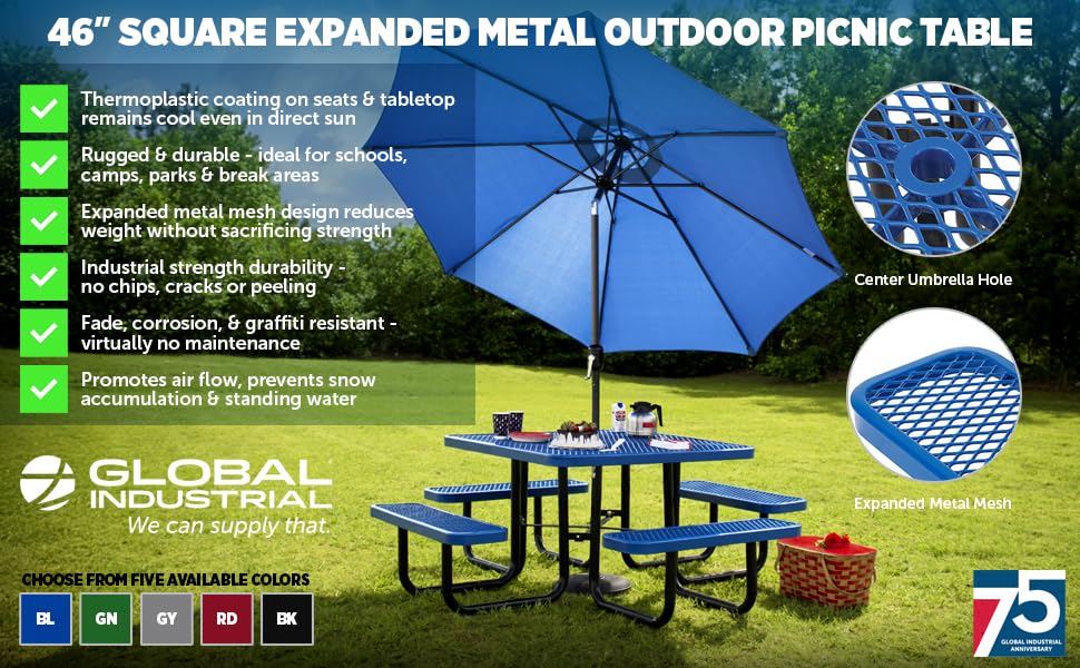 46" Square Picnic Table