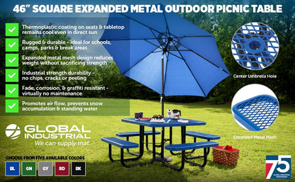 46" Square Picnic Table