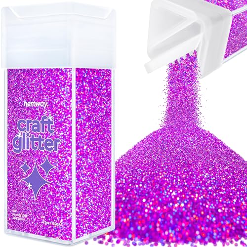 Craft Glitter Shaker Purple Holographic 130g Microfine (3.8 Ounce)