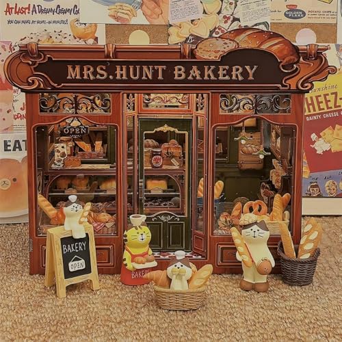 Book Nook Kit DIY Miniature House Bakery Dessert Shop Dollhouse