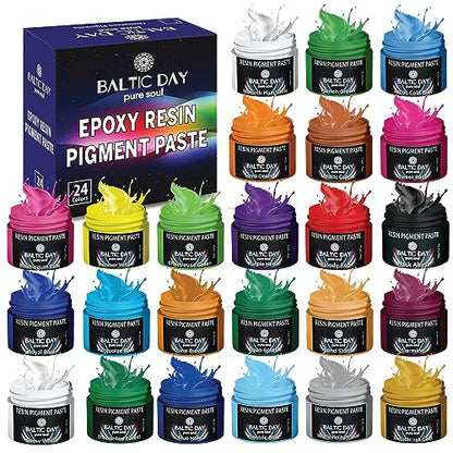 24 Color Pigment Paste for Epoxy Resin Set (24 Count)