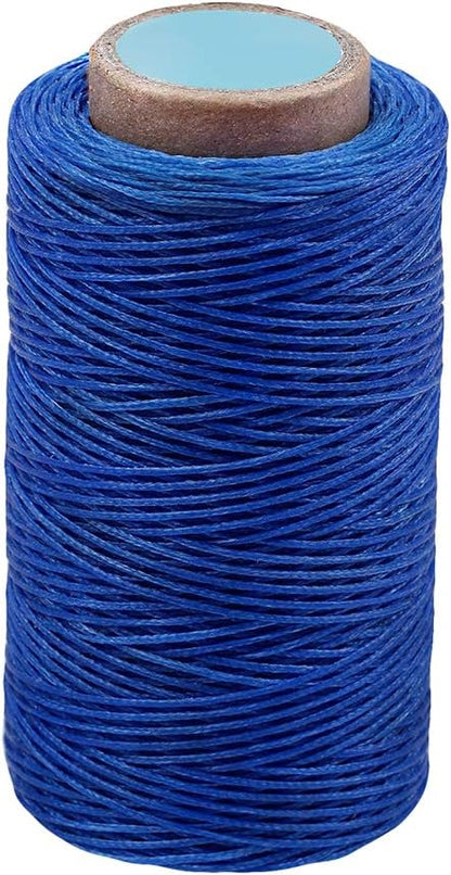 284 Yards Waxed Thread, 210D Heavy Duty Upholstery Wax Thread for Leather Sewing,0.8mm Flat Waxed Linen Cord for Bookbinding/Shoe Repairing/Leather Projects