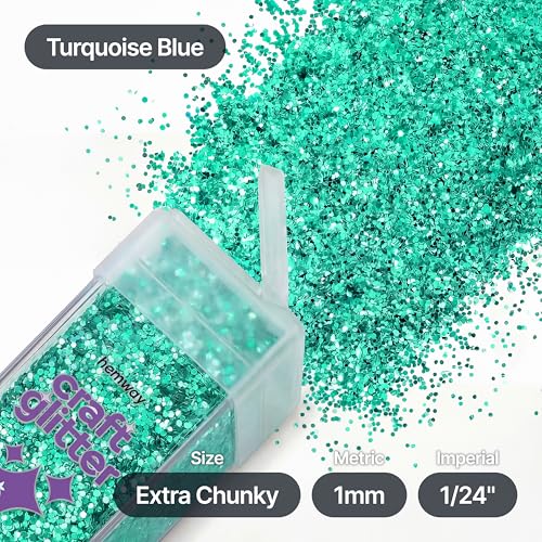 Craft Glitter Shaker Turquoise Blue 110g Extra Chunky (3.8 Ounce)