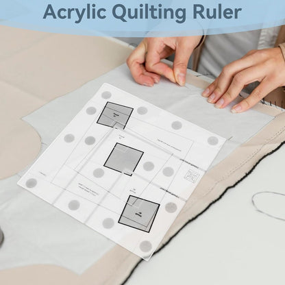Wonky Log Cabin Trim Tool, 10in Creative Grids Quilting Rulers Transparent Acrylic Quilting Ruler with Grids, Non-Slip Grip Acrylic Quilting, Sewing, Crafting, Patchwork Ruler and Template