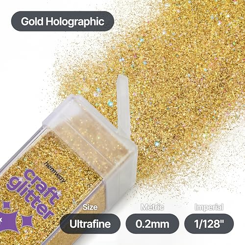 Craft Glitter Shaker Gold Holographic 130g Ultrafine (4.5 Ounce)