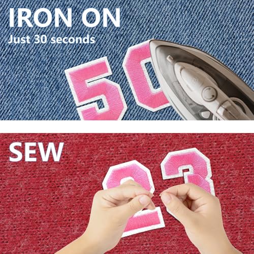 Number Iron On Patches (50 Count)