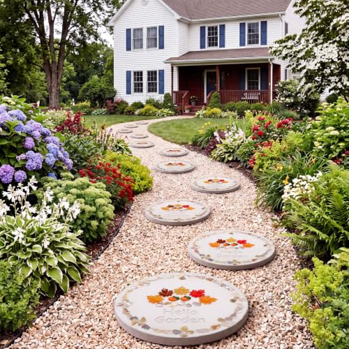 12 Kit DIY Stepping Stone Mold 10 Inch for Garden (12 Count)
