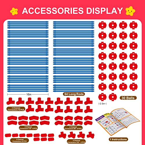 Fort Building Kit for Kids (140 Count)