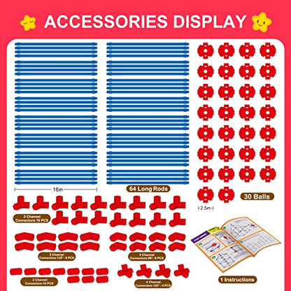Fort Building Kit for Kids (140 Count)