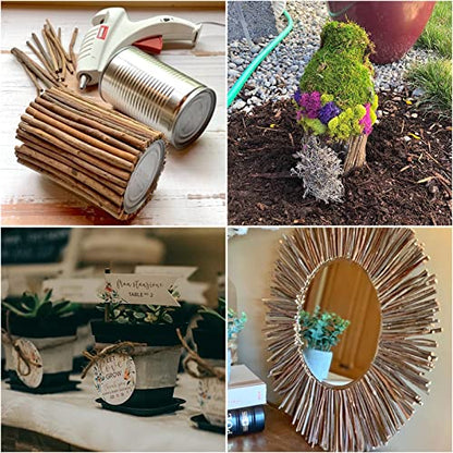 300PCS 4 inch Wood Log Sticks for Crafts (300 Count)