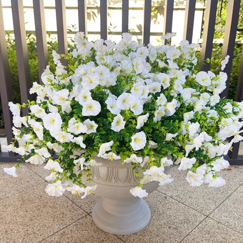 Artificial Fake Flowers For Outdoor Outside Decoration (16 Count)