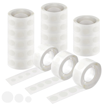 UPINS Glue Points Dots, 3000Pcs Balloon Glue Adhesive Dots Double Sided Removable Glue Tape Dots for Balloons Crafts Decoration, 6 mm, 10 mm, 15 mm
