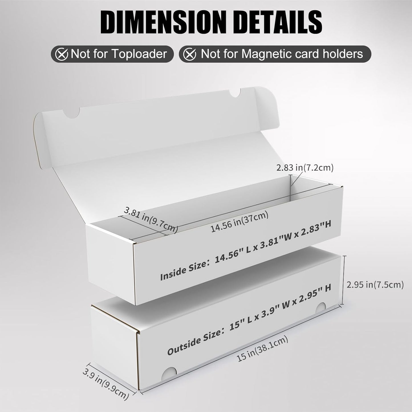 Trading Card Storage Box, 10-Pack 1100 Count White Corrugated Cardboard Bulk Sports Storage Box for TCG/Magic/Mtg Basketball Cards, Collectible Trading Cards