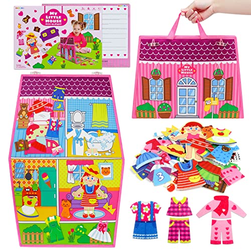 Dress Up House Felt Board 35PCS Double