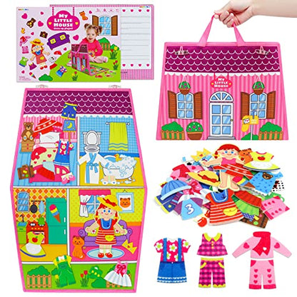Dress Up House Felt Board 35PCS Double