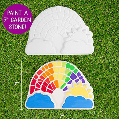 Paint Your Own Rainbow Stepping Stone Craft Kits for Kids