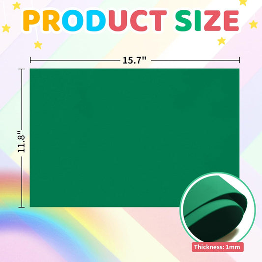 20 PCS EVA Foam Sheets DIY Handcraft Materials 1mm Thick 15.7 x 11.8 Inches Green EVA Foam Papers for Arts and Crafts(Green) - Crafty Corner