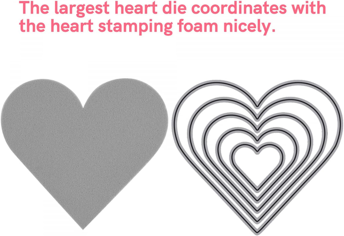 BAOFALI 9 Pcs Heart Cut Stamping Foam Grey Moldable Foam Stamps Plastic Dry Foam Stamp Pad Cut and Dry Foam Stamping Foam Block for Sculpture, Modeling, DIY Arts and Handicrafts Projects - Crafty Corner