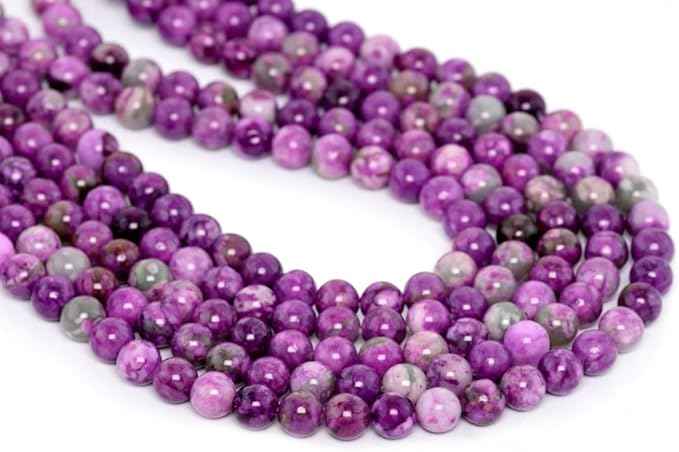 90pcs Adabele Natural Purple Sugilite Crystal Healing Gemstone 8mm (0.31 inch) Round Loose Beads Gem Stone Spacer for Craft Jewelry Making GF2-8