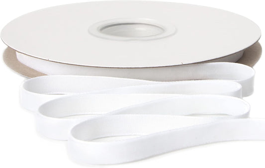 Ribbli Polyester White Velvet Ribbon,3/8 Inches Continuous10-Yard Spool,Christmas Ribbon for Gift Wrapping,Floral Bouquets, Home Decor - Crafty Corner