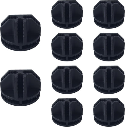 10Pcs Wire Cube Connectors, Black Wire Cube Storage Connectors Half Buckle Wire Grid Cube Shelf Plastic Connectors for Wire Cube Storage Shelving Unit and Modular Closet Organizer, SATONBEYI