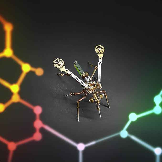 Mechanical 3D Steampunk Metal Puzzle Insects Mosquito Model Personalized Gifts Mind Relaxation Building Project Cool for Birthday (Mosquito)