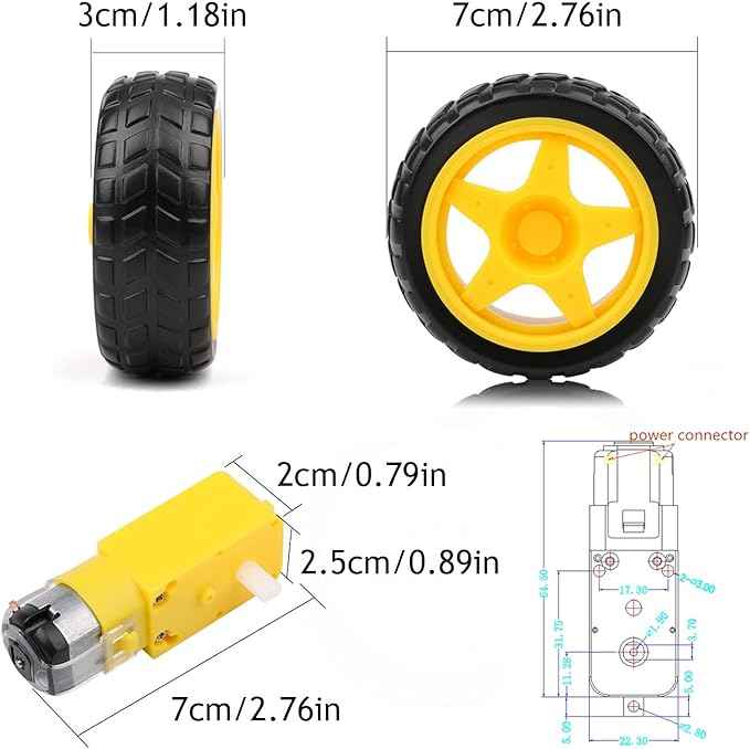 DIY Smart Robot Car Chassis Kit with Speed Encoder TT Motor, C101 4WD Leaf Texture Wheel Metal Panel Robotics Car Chassis Platform for Arduino/Raspberry Pie/Microbit, Eduational Teaching Kit (Blue)