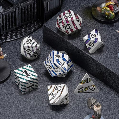 Luxury Inlay Metal Dice Set