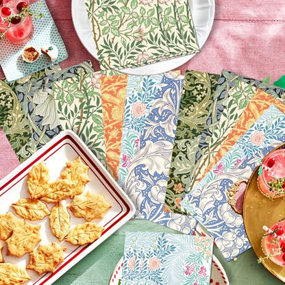 120PCS Vintage Floral Paper Napkins