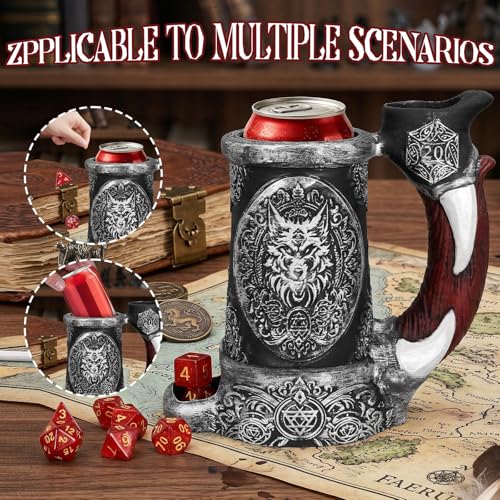 DND Dice Tower Mug Dice Roller Tower with 7 PCS Dice Set
