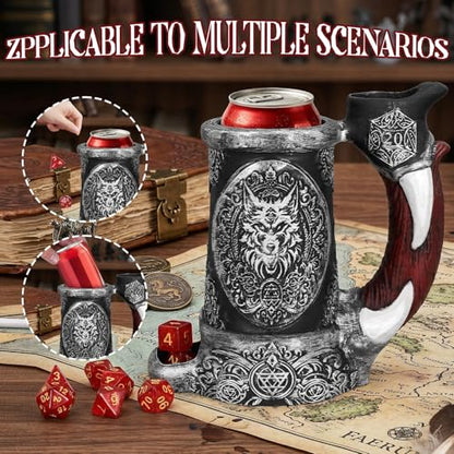 DND Dice Tower Mug Dice Roller Tower with 7 PCS Dice Set