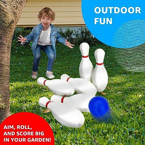 17 Inch Huge Bowling Set with Storage Bag (9 Count)