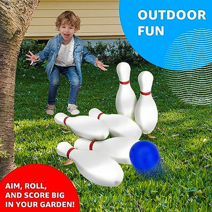17 Inch Huge Bowling Set with Storage Bag (9 Count)