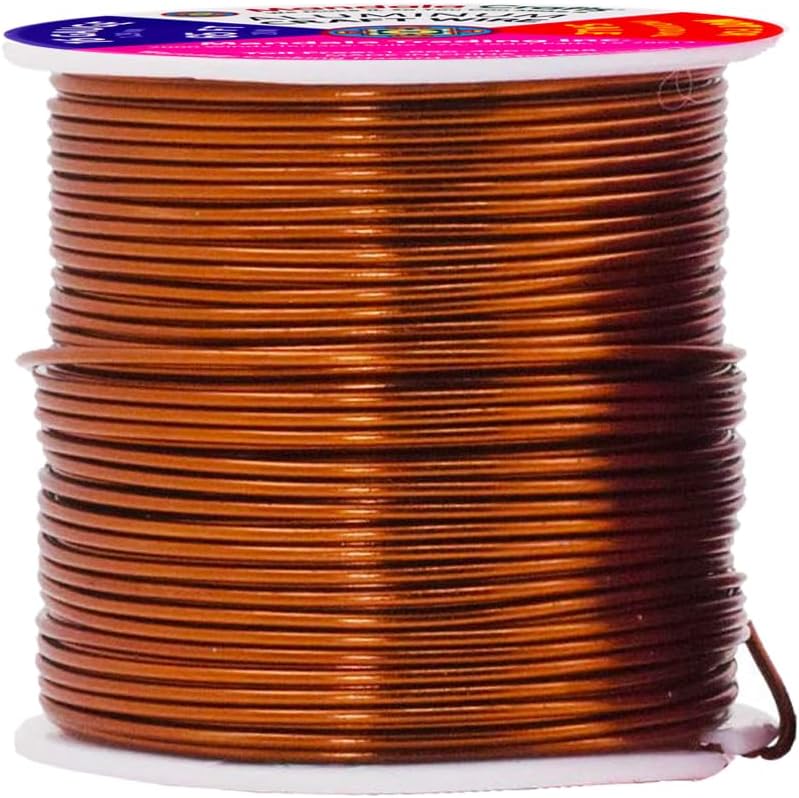 Mandala Crafts 16 Gauge Anodized Aluminum Craft Wire for Jewelry Making – 390 FT Colored Flexible Silver Copper Purple Gold Brown Red Wire - Bendable for Bonsai Armature Crafting Sculpting - Crafty Corner