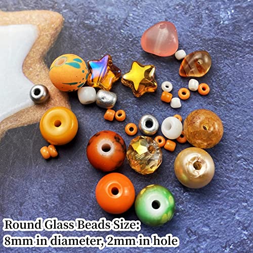 Assorted Glass Resin Beads Multi Size Colors Smooth Cracked Gravel Millet Spacer Beads for Bracelets Necklace Earring DIY Jewelry Making Craft