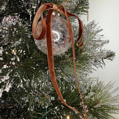 Copper Thin Velvet Ribbon