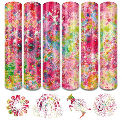 Pink Green Splash Heat Transfer Vinyl