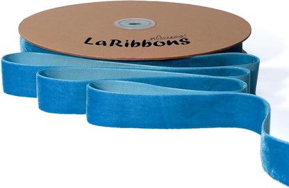 LaRibbons Thin Velvet Ribbon 1 Inch x 25 Yards, Dusty Blue Velvet Ribbon for Christmas Tree, Gift Wrapping, Wreath Bow, Outdoor Decoration - Crafty Corner