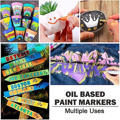 Oil Based Paint Markers 54 Colors (54 Count)