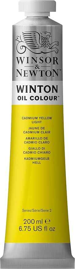 Winsor & Newton Winton Oil Color, 200ml (6.75-oz) Tube, Cadmium Yellow Light