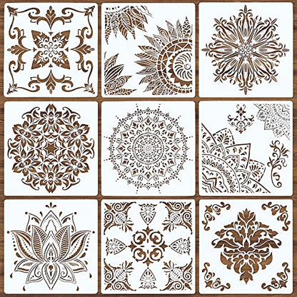 Mandala Stencils (9 Count)