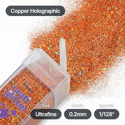 Craft Glitter Shaker Copper Holographic 130g Ultrafine (4.5 Ounce)