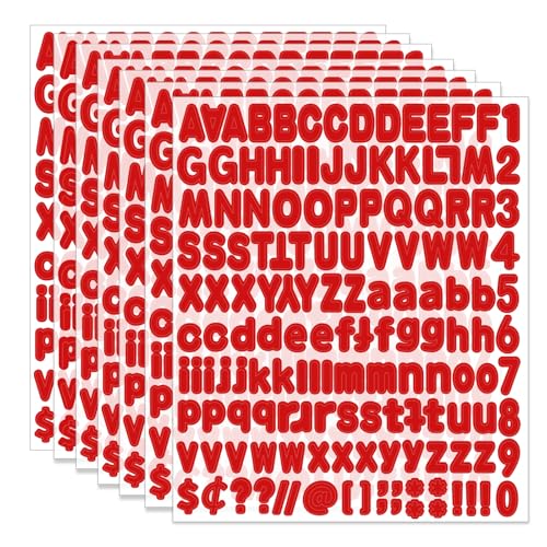 Alphabet Stickers 1'' 12 Red Letter Stickers