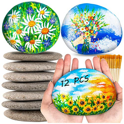 12PCS Large Rocks for Painting (12 Count)