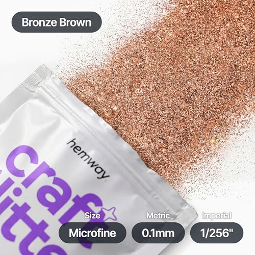 Craft Glitter Bronze Brown 100g Microfine Glitter (3.5 Ounce)