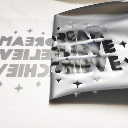 Guangyintong Silver Heat Transfer Vinyl HTV Rolls, 12" x 8ft Iron on Vinyl for T-Shirts, Glossy Surface, Easy to Cut & Weed for Heat Vinyl Design