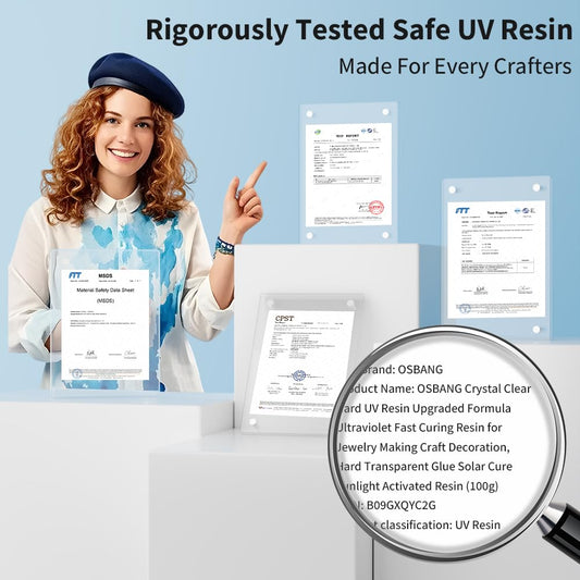 Crystal Clear Hard UV Resin Upgraded Formula Ultraviolet Fast Curing for Jewelry Making Craft Decoration, Hard Transparent Glue Solar Cure Sunlight Activated Resin (1000g)