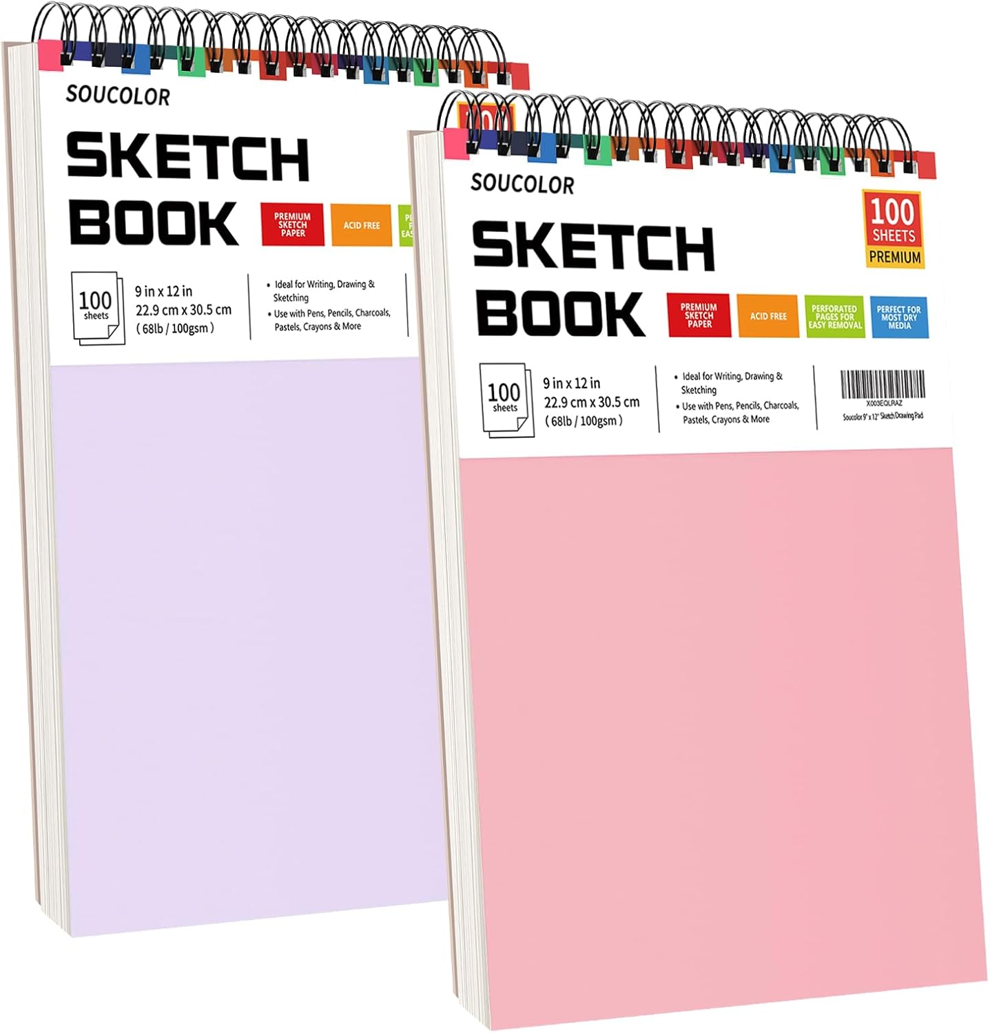 Soucolor 9"x12" Sketch Book 2-Pack: Halloween & Christmas Art Supplies for Kids Ages 5-15, Teens & Adults, Creative Gift Set for Birthdays, School Projects, and All-Season Crafting - Crafty Corner