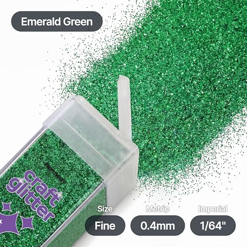 Craft Glitter Shaker Emerald Green 130g Fine (4.6 Ounce)